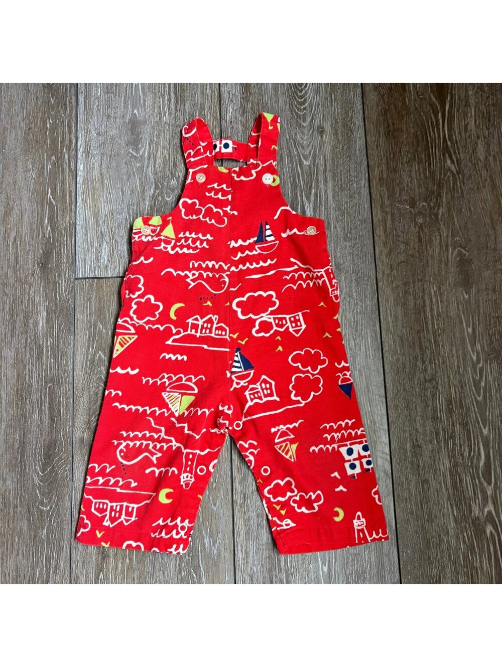 Vintage Healthtex Nautical Overalls 3-6 months